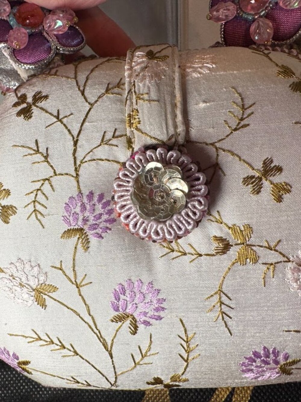 NWOT Mary Frances Dragonfly Floral Fairycore Beaded Cottagecore Embroidered bag - Picture 4 of 9